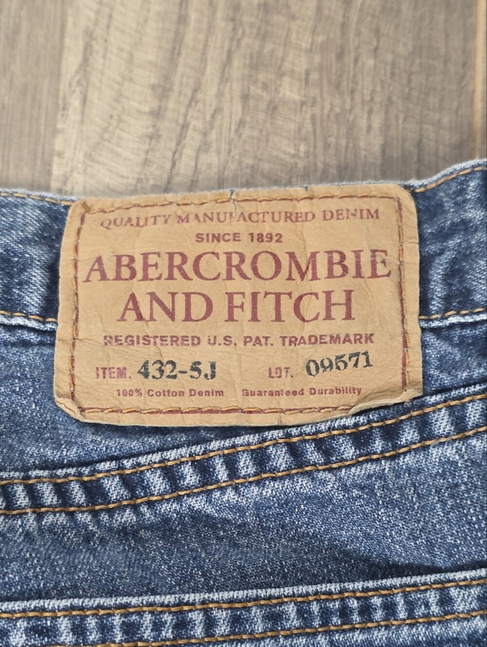 VTG Abercrombie & Fitch Preppy Heritage Y2K Rigid Denim Bootcut Jeans 432-5J.10L
